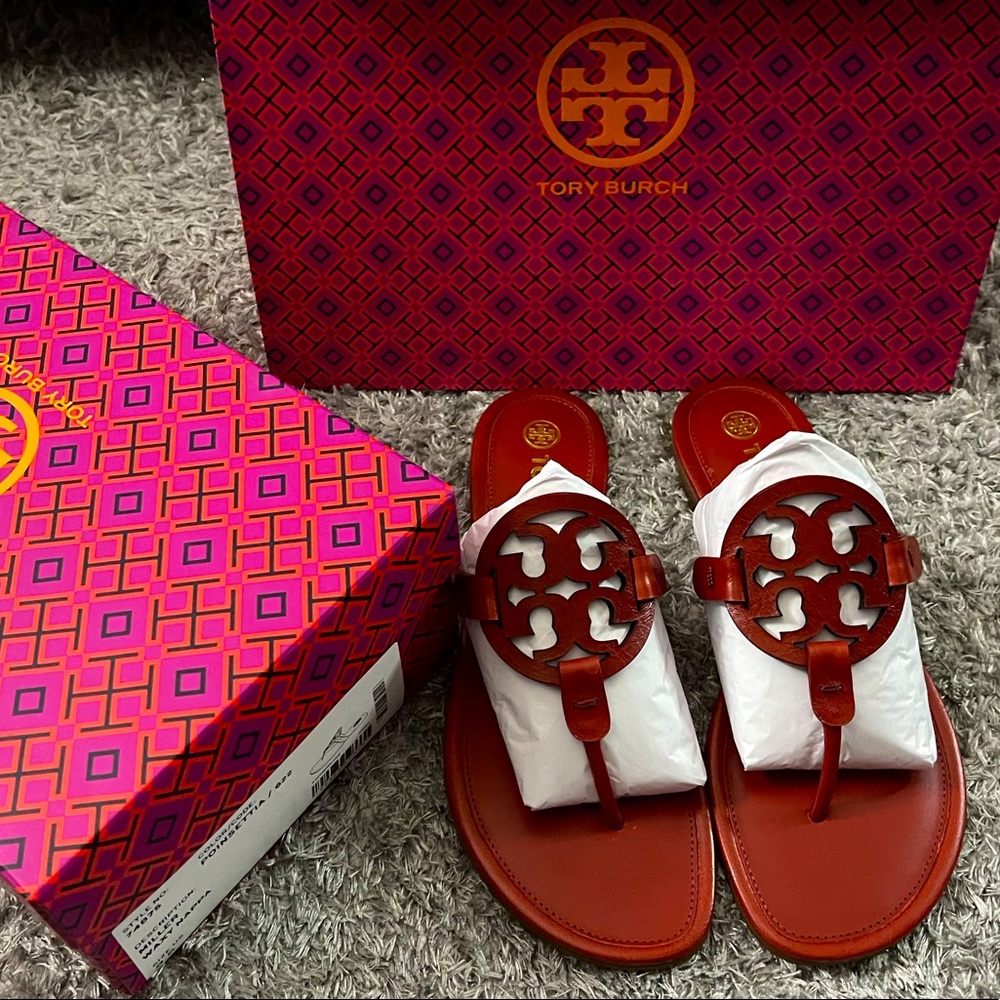 SOLD!! New Tory Burch Red Miller Sandals 8.5